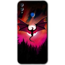 Gramaphone Honor 8c Kılıf Hd Desen Baskılı Arka Kapak + Esnek Nano Cam - Dragon Night