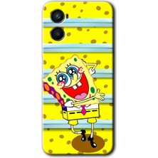 Gramaphone Oppo Reno 3 Kılıf Hd Desen Baskılı Arka Kapak + Esnek Nano Cam - Aşık Sünger Bob