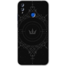 Honor 8x Kılıf Hd Desen Baskılı Arka Kapak + Esnek Nano Cam - Siyah Mandala 1