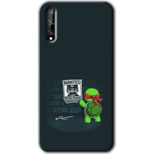 Huawei P Smart S Kılıf Hd Desen Baskılı Arka Kapak + Esnek Nano Cam - Kaplumbağa Avcısı