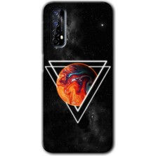 Realme 7 Kılıf Hd Desen Baskılı Arka Kapak + Kırılmaz Cam - Kızıl Gezegen