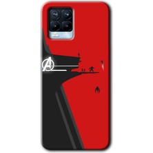 Realme 8 Pro Kılıf Hd Desen Baskılı Arka Kapak + Kırılmaz Cam - Avengers Tower