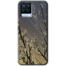 Realme 8 Pro Kılıf Hd Desen Baskılı Arka Kapak + Kırılmaz Cam - Branches Flowers