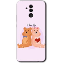 Gramaphone Huawei Mate 20 Lite Kılıf Hd Desen Baskılı Arka Kapak + Esnek Nano Cam - Sevgili Ayıcık