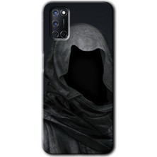 Oppo A52 Kılıf Hd Desen Baskılı Arka Kapak + Esnek Nano Cam - Death
