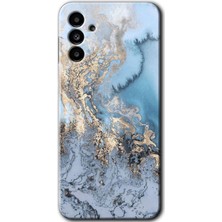 Galaxy A13 5g Kılıf Hd Desen Baskılı Arka Kapak + Esnek Nano Cam - Eski Mermer