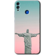 Honor 8x Kılıf Hd Desen Baskılı Arka Kapak + Kırılmaz Cam - Rio