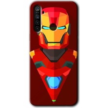 Realme 5i Kılıf Hd Desen Baskılı Arka Kapak - Iron Man Çizim