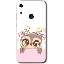 Honor 8A Kılıf Hd Desen Baskılı Arka Kapak + Kırılmaz Cam - Sevimli Baykuş