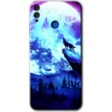 Honor 8x Kılıf Hd Desen Baskılı Arka Kapak + Kırılmaz Cam - Mega Kurt