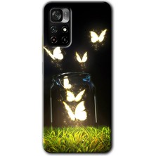 Poco M4 Pro 5g Kılıf Hd Desen Baskılı Arka Kapak - Işıklı Kelebekler