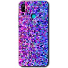 Huawei P Smart 2019 Kılıf Hd Desen Baskılı Arka Kapak + Kırılmaz Cam - Pixel Mozaik