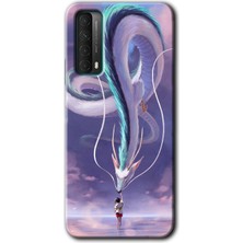 Huawei P Smart 2021 Kılıf Hd Desen Baskılı Arka Kapak + Kırılmaz Cam - Dragon Snake