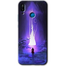 Gramaphone Huawei P20 Lite Kılıf Hd Desen Baskılı Arka Kapak - Wanderer Silhouette