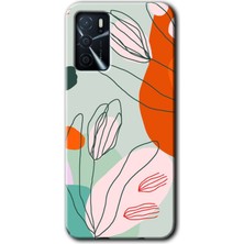 Gramaphone Oppo A16 Kılıf Hd Desen Baskılı Arka Kapak - Vektör Çiçekler
