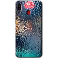Galaxy A20 Kılıf Hd Desen Baskılı Arka Kapak + Kırılmaz Cam - Blur Cam