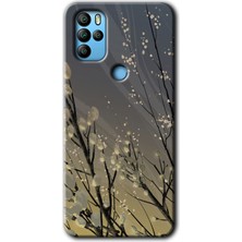 Omix X300 Kılıf Hd Desen Baskılı Arka Kapak + Kırılmaz Cam - Branches Flowers