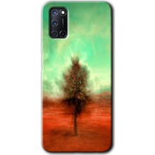 Oppo A52 Kılıf Hd Desen Baskılı Arka Kapak + Kırılmaz Cam - Outlines Paint