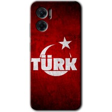 Xiaomi Redmi 10 5g Kılıf Hd Desen Baskılı Arka Kapak + Kırılmaz Cam - Ayyıldız Türk