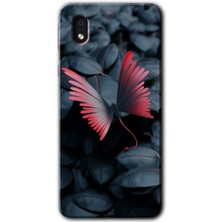 Galaxy A01 Core Kılıf Hd Desen Baskılı Arka Kapak + Kırılmaz Cam - Dark Butterfly