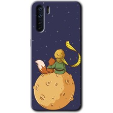 Oppo A91 Kılıf Hd Desen Baskılı Arka Kapak + Kırılmaz Cam - Küçük Prens