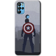 Omix X300 Kılıf Hd Desen Baskılı Arka Kapak + Kırılmaz Cam - Captain Avenger