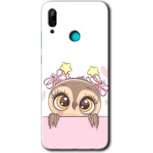 Huawei P Smart 2019 Kılıf Hd Desen Baskılı Arka Kapak - Sevimli Baykuş