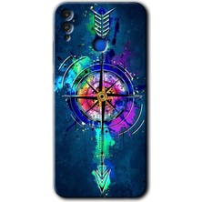 Honor 8x Kılıf Hd Desen Baskılı Arka Kapak - Gizemli Pusula