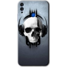 Honor 8x Kılıf Hd Desen Baskılı Arka Kapak - Müzik Kurukafa