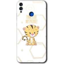 Honor 8x Kılıf Hd Desen Baskılı Arka Kapak - Sevimli Kedi 1