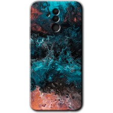Huawei Mate 20 Lite Kılıf Hd Desen Baskılı Arka Kapak - Liquid Colorfull
