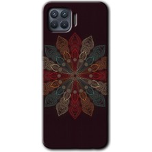 Oppo Reno 4 Lite Kılıf Hd Desen Baskılı Arka Kapak - Mandala Flower Wal