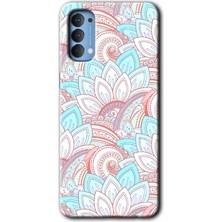 Oppo Reno 4 Kılıf Hd Desen Baskılı Arka Kapak - Çin Mandala 1