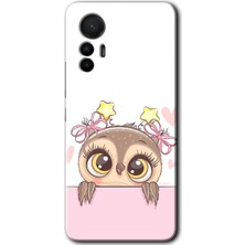 Xiaomi Mi 12 Lite Kılıf Hd Desen Baskılı Arka Kapak + Kırılmaz Cam - Sevimli Baykuş