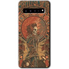 Gramaphone Galaxy S10 Plus Kılıf Hd Desen Baskılı Arka Kapak + Esnek Nano Cam - İskeleet Aşk