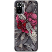 Gramaphone Redmi Note 10 Kılıf Hd Desen Baskılı Arka Kapak + Esnek Nano Cam - Kelebek Ömrü