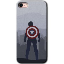 Gramaphone Apple iPhone Se 2022 Kılıf Hd Desen Baskılı Arka Kapak + Kırılmaz Cam - Captain Avenger