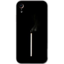 Gramaphone Apple iPhone Xr Kılıf Hd Desen Baskılı Arka Kapak + Kırılmaz Cam - Sönmüş Kibrit