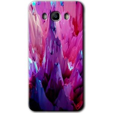 Gramaphone Galaxy J7 2016 Kılıf Hd Desen Baskılı Arka Kapak + Kırılmaz Cam - Abstraction Sharp