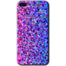 Gramaphone Apple iPhone 8 Plus Kılıf Hd Desen Baskılı Arka Kapak + Esnek Nano Cam - Pixel Mozaik
