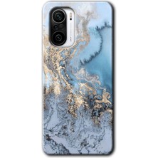 Redmi K40 Pro Kılıf Hd Desen Baskılı Arka Kapak + Kırılmaz Cam - Eski Mermer