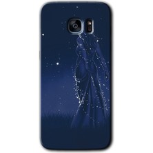 Gramaphone Galaxy S7 Edge Kılıf Hd Desen Baskılı Arka Kapak + Esnek Nano Cam - Gecenin Kraliçesi