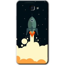 Gramaphone Galaxy J7 Prime Kılıf Hd Desen Baskılı Arka Kapak + Kırılmaz Cam - Space Smoke