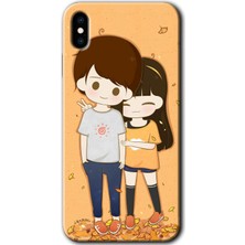 Gramaphone Apple iPhone Xs Kılıf Hd Desen Baskılı Arka Kapak - Şıpsevdi Çift