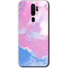 Gramaphone Oppo A5 2020 Kılıf Hd Desen Baskılı Arka Kapak + Esnek Nano Cam - Liquid Lekeleer Art