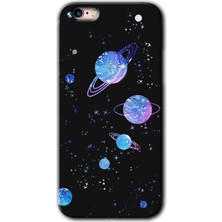 Gramaphone Apple iPhone 6s Plus Kılıf Hd Desen Baskılı Arka Kapak + Kırılmaz Cam - Samanyolu Galaksi