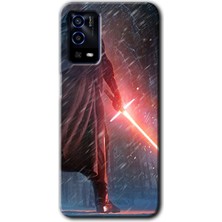 Oppo A55 Kılıf Hd Desen Baskılı Arka Kapak + Kırılmaz Cam - Kylo Ren