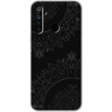 Realme 6i Kılıf Hd Desen Baskılı Arka Kapak + Kırılmaz Cam - Siyah Mandala