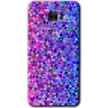 Gramaphone Galaxy C9 Pro Kılıf Hd Desen Baskılı Arka Kapak + Kırılmaz Cam - Pixel Mozaik