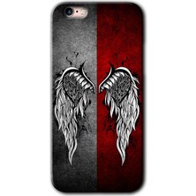iPhone 6s Plus Kılıf Hd Desen Baskılı Arka Kapak + Kırılmaz Cam - Lucifer